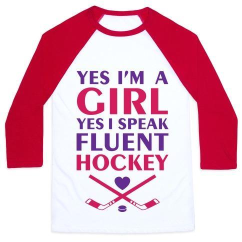 Virgin Teez  Baseball Tee Unisex Classic Baseball Tee / x-small / White/Red FLUENT HOCKEY UNISEX CLASSIC BASEBALL TEE
