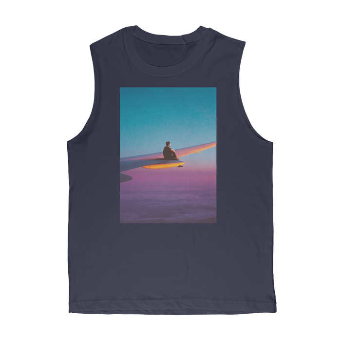 VIRGIN TEEZ Tank Top Navy / Unisex / S Flying Alone Premium Adult Muscle Top