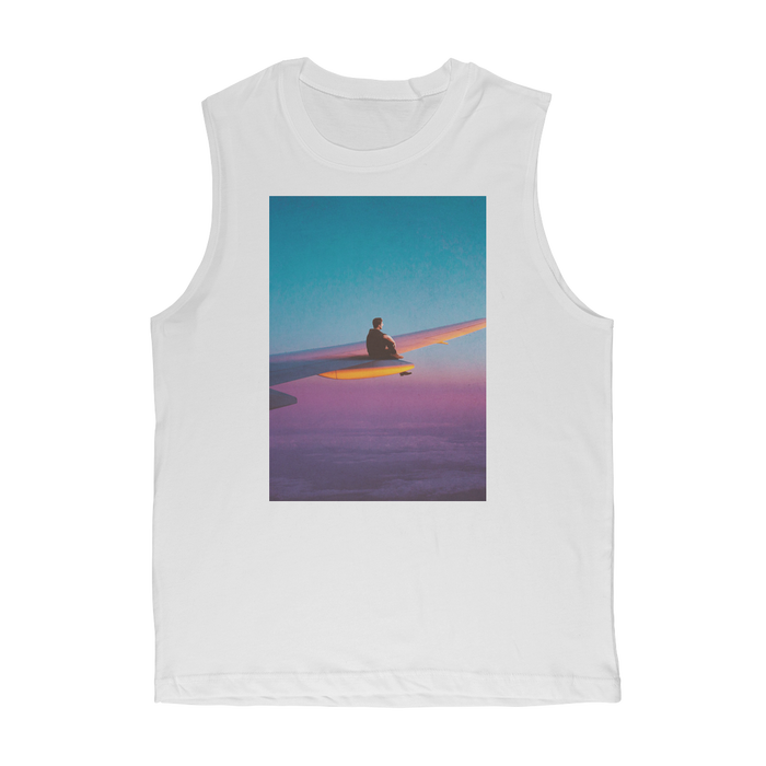 VIRGIN TEEZ Tank Top White / Unisex / S Flying Alone Premium Adult Muscle Top