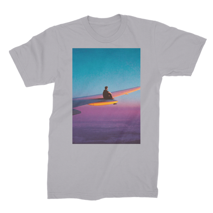 VIRGIN TEEZ Men T-Shirts Light Grey / Male / S Flying Alone Premium Jersey Men's T-Shirt