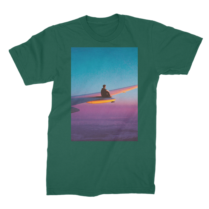VIRGIN TEEZ Men T-Shirts Dark Green / Male / S Flying Alone Premium Jersey Men's T-Shirt