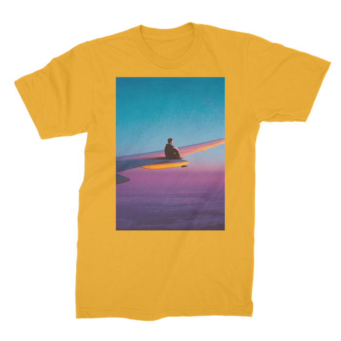 VIRGIN TEEZ Men T-Shirts Gold / Male / S Flying Alone Premium Jersey Men's T-Shirt