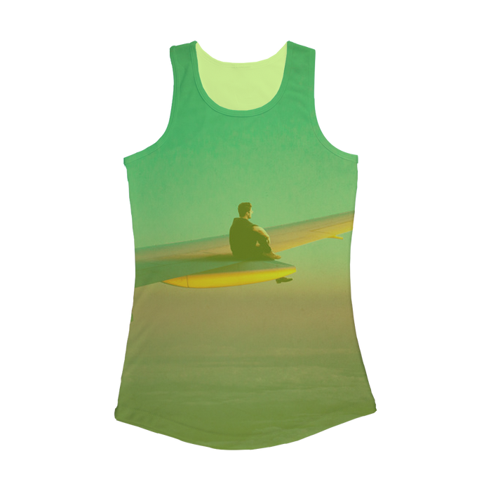 VIRGIN TEEZ Women Tank top Electric Green / XS Flying Alone Women Performance Tank Top
