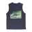 VIRGIN TEEZ Tank Top Navy / Unisex / S Flying Over The World Premium Adult Muscle Top