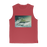 VIRGIN TEEZ Tank Top Red / Unisex / S Flying Over The World Premium Adult Muscle Top