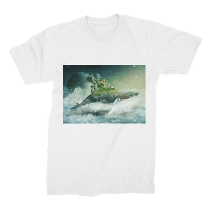 VIRGIN TEEZ Men T-Shirts White / Male / S Flying Over The World Premium Jersey Men's T-Shirt