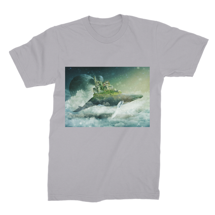 VIRGIN TEEZ Men T-Shirts Light Grey / Male / S Flying Over The World Premium Jersey Men's T-Shirt