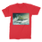 VIRGIN TEEZ Men T-Shirts Red / Male / S Flying Over The World Premium Jersey Men's T-Shirt