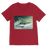 VIRGIN TEEZ Men T-Shirts Red / Unisex / S Flying Over The World Premium V-Neck T-Shirt