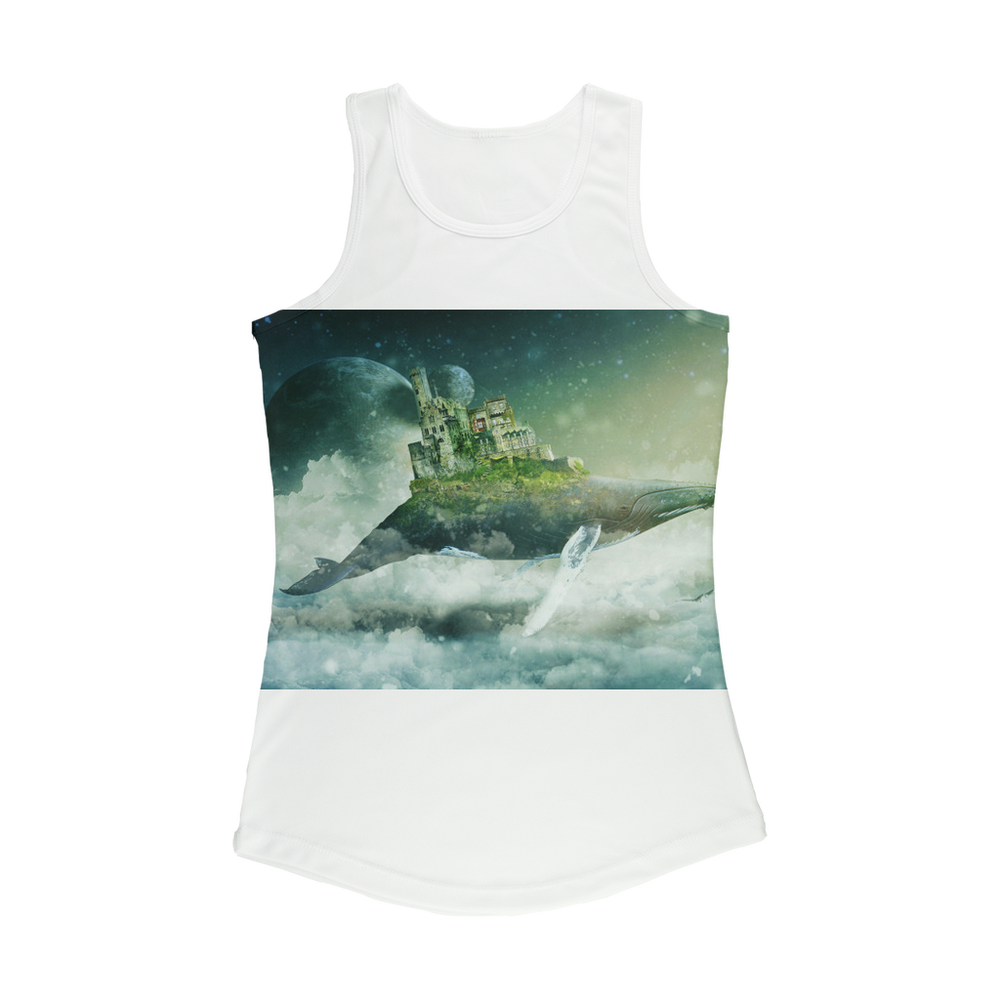 VIRGIN TEEZ Women Tank top White / XS Flying Over The World Women Performance Tank Top