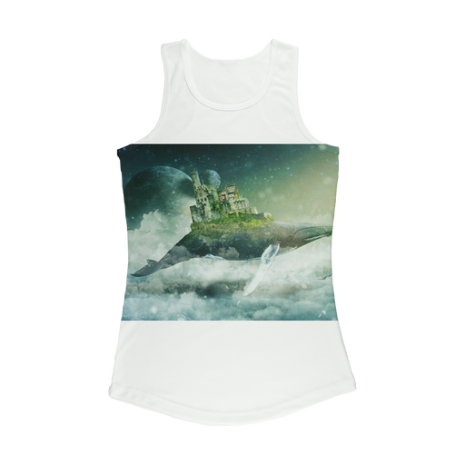 VIRGIN TEEZ Women Tank top White / XS Flying Over The World Women Performance Tank Top