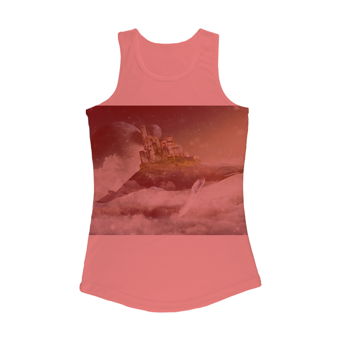 VIRGIN TEEZ Women Tank top Electric Pink / XS Flying Over The World Women Performance Tank Top