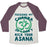 Virgin Teez  Baseball Tee Unisex Tri-Blend Baseball Tee / small / Oatmeal / Maroon FOCUSING MY CHAKRA SO I DON'T KICK YOUR ASANA UNISEX TRI-BLEND BASEBALL TEE