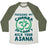 Virgin Teez  Baseball Tee Unisex Tri-Blend Baseball Tee / small / Oatmeal / Moss FOCUSING MY CHAKRA SO I DON'T KICK YOUR ASANA UNISEX TRI-BLEND BASEBALL TEE