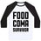 Virgin Teez  Baseball Tee Unisex Classic Baseball Tee / x-small / White/Black FOOD COMA SURVIVOR UNISEX CLASSIC BASEBALL TEE