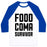 Virgin Teez  Baseball Tee Unisex Classic Baseball Tee / x-small / White/Blue FOOD COMA SURVIVOR UNISEX CLASSIC BASEBALL TEE
