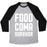 Virgin Teez  Baseball Tee Unisex Tri-Blend Baseball Tee / small / Athletic Gray / Black FOOD COMA SURVIVOR UNISEX TRI-BLEND BASEBALL TEE