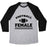 Virgin Teez  Baseball Tee Unisex Tri-Blend Baseball Tee / small / Athletic Gray / Black FOOTBALL FEMALE UNISEX TRI-BLEND BASEBALL TEE