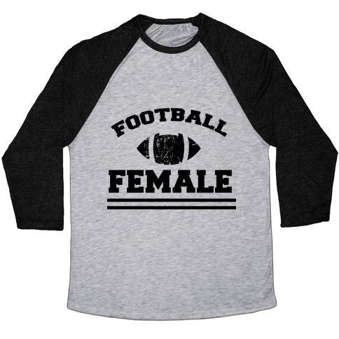 Virgin Teez  Baseball Tee Unisex Tri-Blend Baseball Tee / small / Athletic Gray / Black FOOTBALL FEMALE UNISEX TRI-BLEND BASEBALL TEE