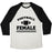 Virgin Teez  Baseball Tee Unisex Tri-Blend Baseball Tee / small / Oatmeal / Black FOOTBALL FEMALE UNISEX TRI-BLEND BASEBALL TEE