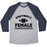 Virgin Teez  Baseball Tee Unisex Tri-Blend Baseball Tee / small / Athletic Gray / Navy FOOTBALL FEMALE UNISEX TRI-BLEND BASEBALL TEE