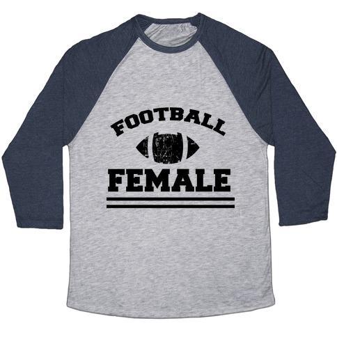 Virgin Teez  Baseball Tee Unisex Tri-Blend Baseball Tee / small / Athletic Gray / Navy FOOTBALL FEMALE UNISEX TRI-BLEND BASEBALL TEE