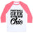 Virgin Teez  Baseball Tee Unisex Classic Baseball Tee / x-small / White/Neon Pink FOOTBALL GEEK IS THE NEW CHIC UNISEX CLASSIC BASEBALL TEE
