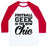 Virgin Teez  Baseball Tee Unisex Classic Baseball Tee / x-small / White/Red FOOTBALL GEEK IS THE NEW CHIC UNISEX CLASSIC BASEBALL TEE