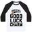 Virgin Teez  Baseball Tee Unisex Classic Baseball Tee / x-small / White/Black FOOTBALL GOOD LUCK CHARM UNISEX CLASSIC BASEBALL TEE