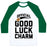 Virgin Teez  Baseball Tee Unisex Classic Baseball Tee / x-small / White/Dark Green FOOTBALL GOOD LUCK CHARM UNISEX CLASSIC BASEBALL TEE