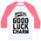 Virgin Teez  Baseball Tee Unisex Classic Baseball Tee / x-small / White/Neon Pink FOOTBALL GOOD LUCK CHARM UNISEX CLASSIC BASEBALL TEE