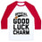 Virgin Teez  Baseball Tee Unisex Classic Baseball Tee / x-small / White/Red FOOTBALL GOOD LUCK CHARM UNISEX CLASSIC BASEBALL TEE
