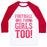 Virgin Teez  Baseball Tee Unisex Classic Baseball Tee / x-small / White/Red FOOTBALL IS FOR GIRLS TOO! (PINK) UNISEX CLASSIC BASEBALL TEE