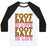 Virgin Teez  Baseball Tee Unisex Classic Baseball Tee / x-small / White/Black FOOTBALL IS LOVE FOOTBALL IS LIFE UNISEX CLASSIC BASEBALL TEE
