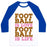 Virgin Teez  Baseball Tee Unisex Classic Baseball Tee / x-small / White/Blue FOOTBALL IS LOVE FOOTBALL IS LIFE UNISEX CLASSIC BASEBALL TEE