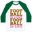 Virgin Teez  Baseball Tee Unisex Classic Baseball Tee / x-small / White/Dark Green FOOTBALL IS LOVE FOOTBALL IS LIFE UNISEX CLASSIC BASEBALL TEE