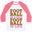 Virgin Teez  Baseball Tee Unisex Classic Baseball Tee / x-small / White/Neon Pink FOOTBALL IS LOVE FOOTBALL IS LIFE UNISEX CLASSIC BASEBALL TEE