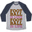Virgin Teez  Baseball Tee Unisex Tri-Blend Baseball Tee / small / Athletic Gray / Navy FOOTBALL IS LOVE FOOTBALL IS LIFE UNISEX TRI-BLEND BASEBALL TEE