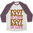 Virgin Teez  Baseball Tee Unisex Tri-Blend Baseball Tee / small / Oatmeal / Maroon FOOTBALL IS LOVE FOOTBALL IS LIFE UNISEX TRI-BLEND BASEBALL TEE