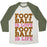Virgin Teez  Baseball Tee Unisex Tri-Blend Baseball Tee / small / Oatmeal / Moss FOOTBALL IS LOVE FOOTBALL IS LIFE UNISEX TRI-BLEND BASEBALL TEE