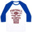 Virgin Teez  Baseball Tee Unisex Classic Baseball Tee / x-small / White/Blue FOOTBALL: TOO COOL FOR THE OLYMPICS SINCE 1932 UNISEX CLASSIC BASEBALL TEE