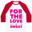 Virgin Teez  Baseball Tee Unisex Classic Baseball Tee / x-small / White/Red FOR THE LOVE OF SWEAT UNISEX CLASSIC BASEBALL TEE