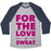 Virgin Teez  Baseball Tee Unisex Tri-Blend Baseball Tee / small / Athletic Gray / Navy FOR THE LOVE OF SWEAT UNISEX TRI-BLEND BASEBALL TEE