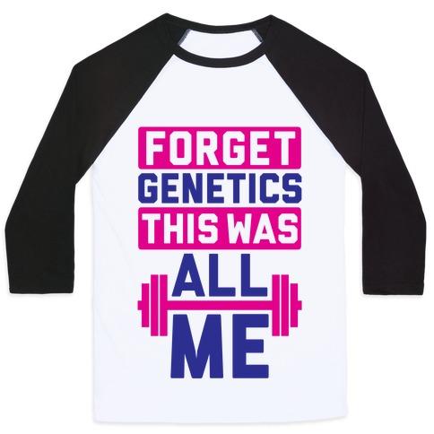 Virgin Teez  Baseball Tee Unisex Classic Baseball Tee / x-small / White/Black FORGET GENETICS UNISEX CLASSIC BASEBALL TEE