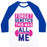 Virgin Teez  Baseball Tee Unisex Classic Baseball Tee / x-small / White/Blue FORGET GENETICS UNISEX CLASSIC BASEBALL TEE