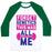 Virgin Teez  Baseball Tee Unisex Classic Baseball Tee / x-small / White/Dark Green FORGET GENETICS UNISEX CLASSIC BASEBALL TEE