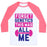 Virgin Teez  Baseball Tee Unisex Classic Baseball Tee / x-small / White/Neon Pink FORGET GENETICS UNISEX CLASSIC BASEBALL TEE