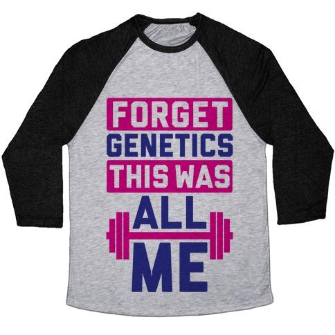 Virgin Teez  Baseball Tee Unisex Tri-Blend Baseball Tee / small / Athletic Gray / Black FORGET GENETICS UNISEX TRI-BLEND BASEBALL TEE