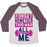 Virgin Teez  Baseball Tee Unisex Tri-Blend Baseball Tee / small / Oatmeal / Maroon FORGET GENETICS UNISEX TRI-BLEND BASEBALL TEE