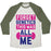 Virgin Teez  Baseball Tee Unisex Tri-Blend Baseball Tee / small / Oatmeal / Moss FORGET GENETICS UNISEX TRI-BLEND BASEBALL TEE